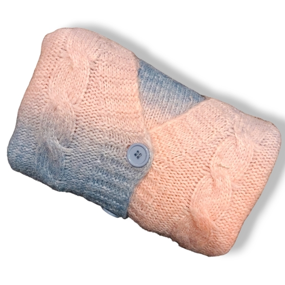 ARDENE - Knitted Pink & Blue Pastel Striped Button Up Cardigan Pastel Goth XS - Picture 9 of 9